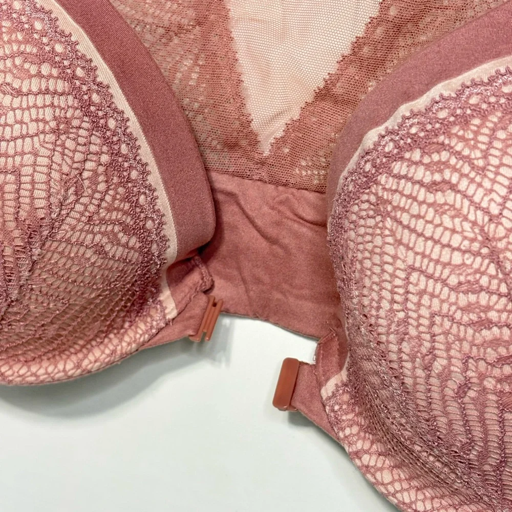 Victoria's Secret Lace Bra in Dusty Rose - Picture 4 of 6